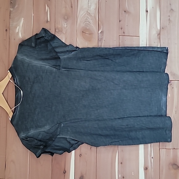 Wit & Wisdom Ruffled Top, Size M, Charcoal, Vintage Black - Picture 5 of 7
